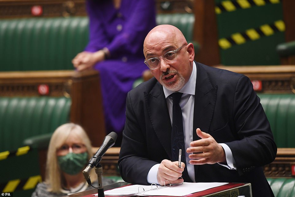 Vaccines minister Nadhim Zahawi faced the wrath of the Commons this afternoon with Labour branding the shift in guidance 'upsetting and insulting'